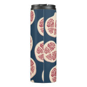 Pomegranat nahtloses Muster, Hintergrund mit Pomeg Thermosbecher (Rückseite)