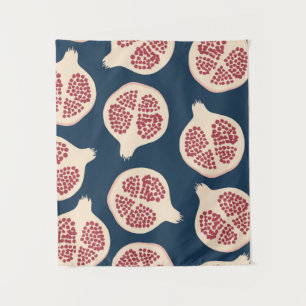 Pomegranat nahtloses Muster, Hintergrund mit Pomeg Wandteppich