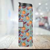 Pomegranat Orange Fern Lila Dusty Blue Monogram Thermosbecher
