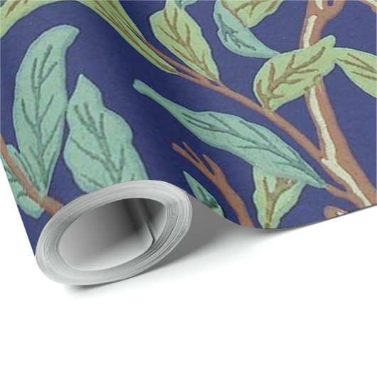 Pomegranat und Little Bird, William Morris Geschenkpapier (Rolleneckpunkt)