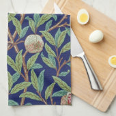 Pomegranat und Little Bird, William Morris Geschirrtuch (Viertel Falte)