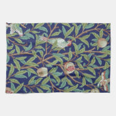 Pomegranat und Little Bird, William Morris Geschirrtuch (Horizontal)
