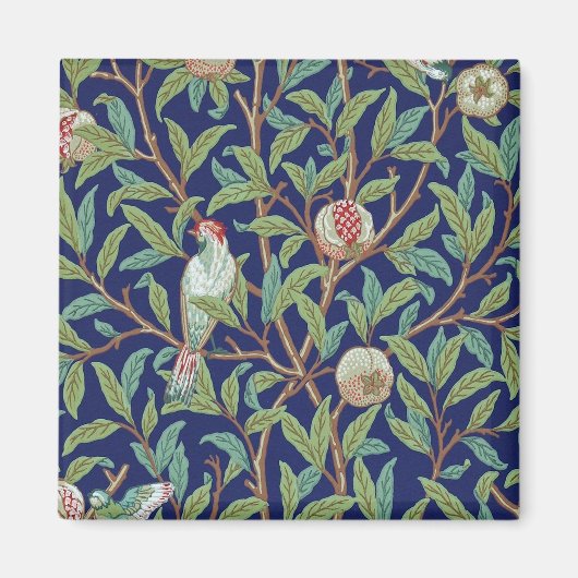 Pomegranat und Little Bird, William Morris Magnet (Vorne)