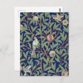 Pomegranat und Little Bird, William Morris Postkarte (Vorne/Hinten)