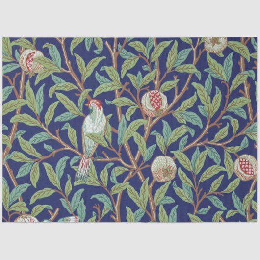 Pomegranat und Little Bird, William Morris Seidenpapier (Vorderseite)