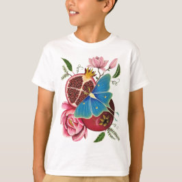 Pomegranat und Luna Moth Children's Basic T - Shir T-Shirt