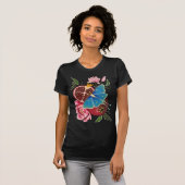 Pomegranat und Luna Moth Women's Basic T - Shirt (Vorne ganz)