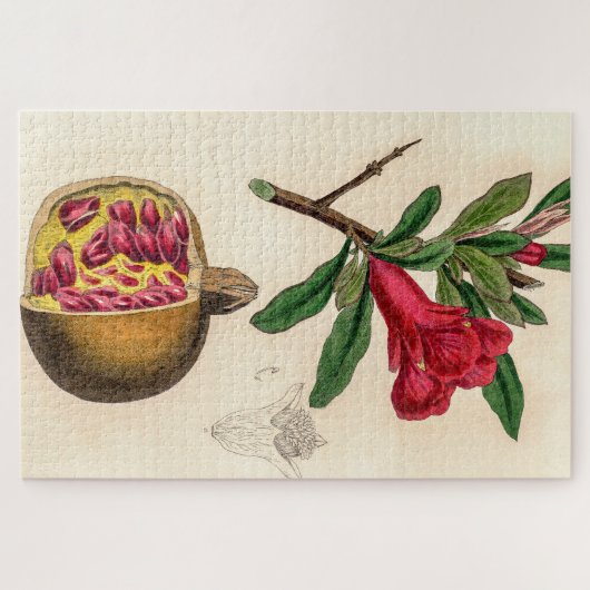 Pomegranat-Vintage Abbildung Puzzle (Horizontal)