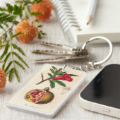 Pomegranat-Vintage Abbildung Schlüsselanhänger (Vorderseite rechts)