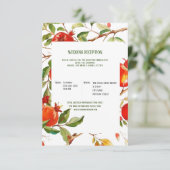 Pomegranat Wasserfarbe Thema Helle Farben Begleitkarte (Stehend Vorderseite)