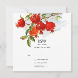 Pomegranat Wasserfarbe Thema Helle Farben Einladung