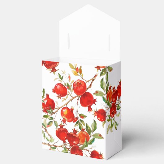 Pomegranat Wasserfarbe Thema Helle Farben Geschenkschachtel (Geöffnet)