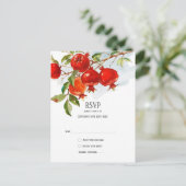 Pomegranat Wasserfarbe Thema Helle Farben Postkarte (Stehend Vorderseite)