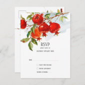 Pomegranat Wasserfarbe Thema Helle Farben Postkarte (Vorne/Hinten)