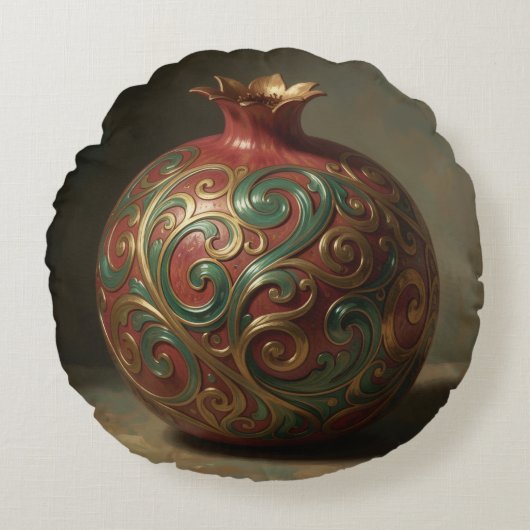 Pomegranate´11 Rundes Kissen (Vorderseite)