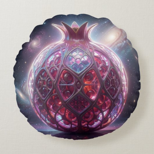 Pomegranate´6 Rundes Kissen (Vorderseite)