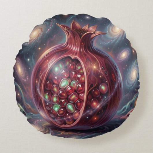 Pomegranate´8 Rundes Kissen (Vorderseite)