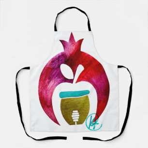 Pomegranate Apple Honey Art Rosh Hashana Tray Schürze