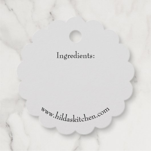 Pomegranate behält hausgemachte Canning Jar Price Geschenkanhänger (Rückseite)