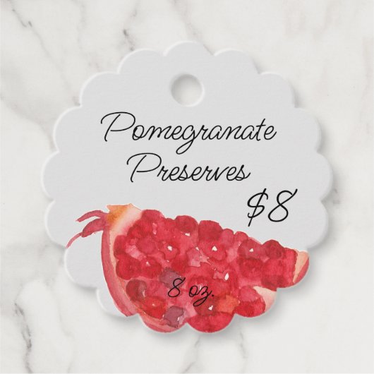 Pomegranate behält hausgemachte Canning Jar Price Geschenkanhänger (Vorderseite)
