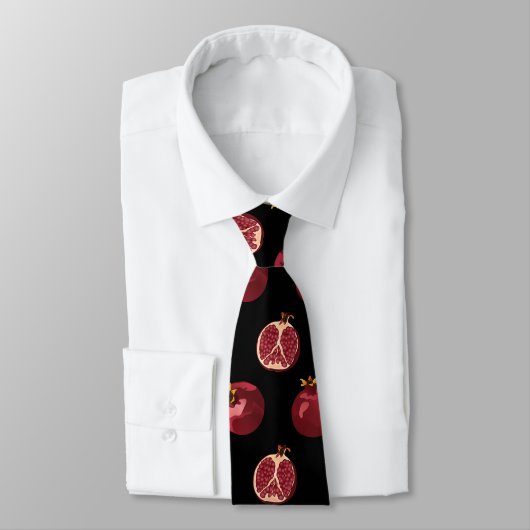 Pomegranate Black Neck Tie Krawatte (Gebunden)