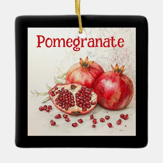 Pomegranate Ceramic Ornament (Vorderseite)