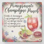 Pomegranate Champagne Punch Rezept Untersetzer (Vorderseite)