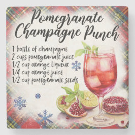 Pomegranate Champagne Punch Rezept Untersetzer