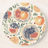 Pomegranate & Citrus Mittelmeerküste Sandsteinküst Getränkeuntersetzer (Vorne)