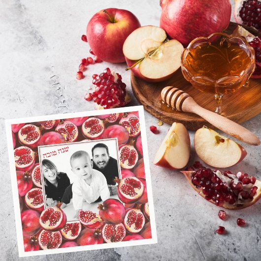 Pomegranate Family Foto Rosh Hashanah Celebration Serviette