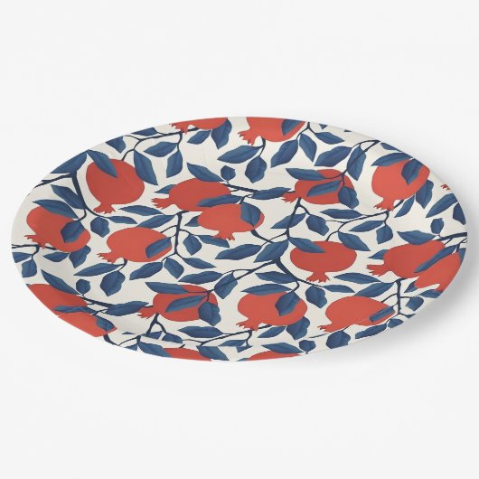 Pomegranate festlich pappteller (Schrägansicht)