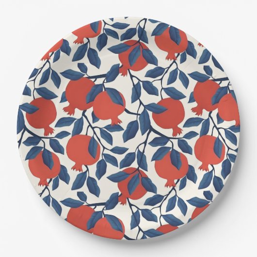 Pomegranate festlich pappteller (Vorderseite)