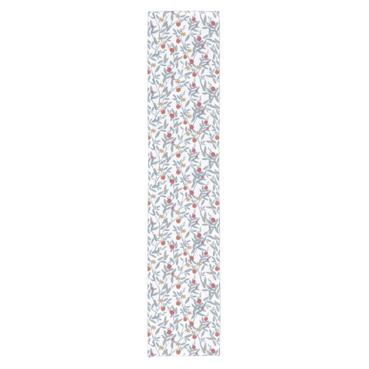 Pomegranate Florals Kurzer Tischläufer (Vorderseite)