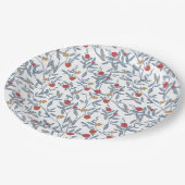 Pomegranate Florals Rosh Hashanah Pappteller (Schrägansicht)