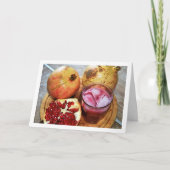 Pomegranate Fruit and Juiice on Chopping Board Karte (Vorderseite)