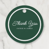 Pomegranate & Green Gingham Custom Geschenkanhänger (Rückseite)