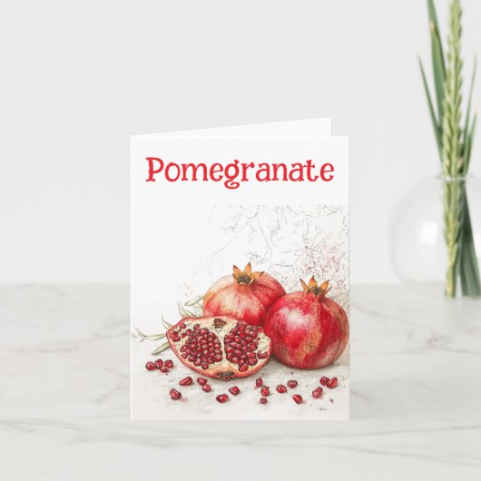 Pomegranate Greeting Card Karte (Vorderseite)