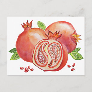 Pomegranate Happy Yalda Postkarte