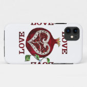 Pomegranate Heart LIEBE Valentine Case-Mate iPhone Hülle (Rückseite (Horizontal))
