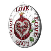 Pomegranate Heart LIEBE Valentine Dartscheibe (Vorderseite rechts)