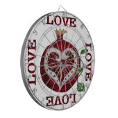 Pomegranate Heart LIEBE Valentine Dartscheibe (Vorderseite Links)
