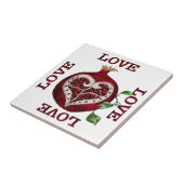 Pomegranate Heart LIEBE Valentine Fliese (Seite)