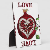 Pomegranate Heart LIEBE Valentine Fotoplatte (Seite)