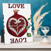 Pomegranate Heart LIEBE Valentine Fotoplatte (Seite)