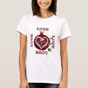 Pomegranate Heart LIEBE Valentine T-Shirt