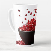 Pomegranate Illustration – Elegant Fruit Design Milchtasse (Linke Ecke)