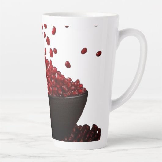 Pomegranate Illustration – Elegant Fruit Design Milchtasse (Rechts)