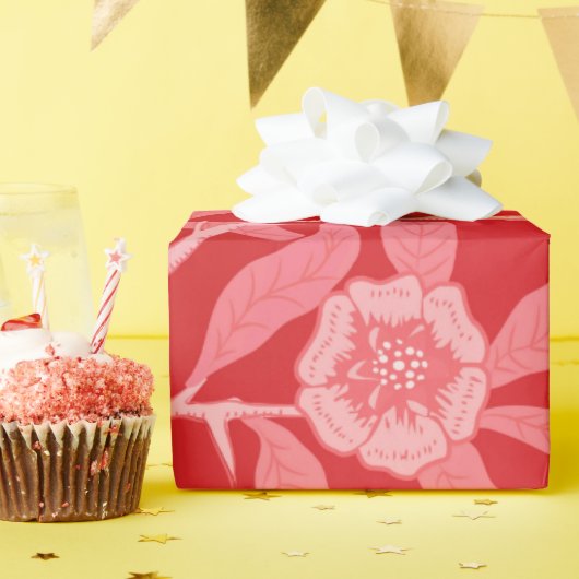 Pomegranate in Christmas Red Geschenkpapier (Geburtstagsparty)