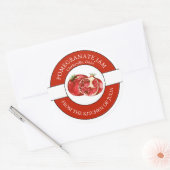 Pomegranate-Jam-Label Runder Aufkleber (Umschlag)