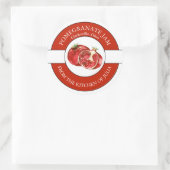 Pomegranate-Jam-Label Runder Aufkleber (Tasche)
